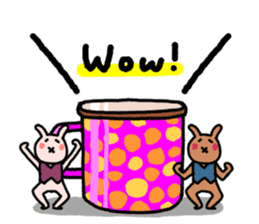 Tea cup rabbit sticker #13775127