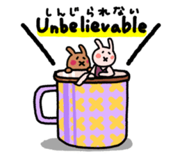 Tea cup rabbit sticker #13775132