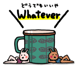 Tea cup rabbit sticker #13775134