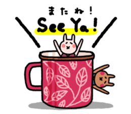 Tea cup rabbit sticker #13775149