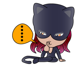 Meow Black Cat sticker #13775772