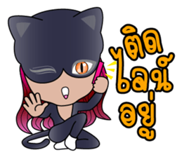 Meow Black Cat sticker #13775777