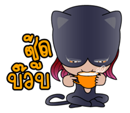 Meow Black Cat sticker #13775778