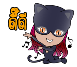 Meow Black Cat sticker #13775782