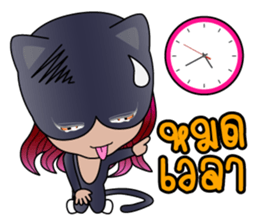 Meow Black Cat sticker #13775783