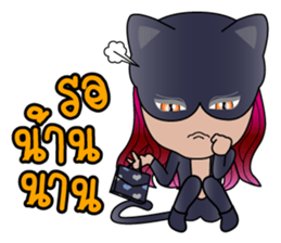 Meow Black Cat sticker #13775784