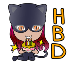 Meow Black Cat sticker #13775795