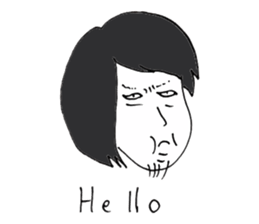 Men of long hair 2 sticker #13776222