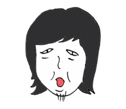 Men of long hair 2 sticker #13776225