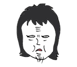 Men of long hair 2 sticker #13776229