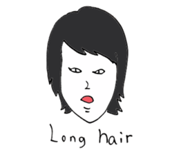 Men of long hair 2 sticker #13776236