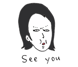 Men of long hair 2 sticker #13776240