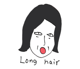Men of long hair 2 sticker #13776242
