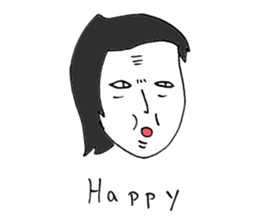 Men of long hair 2 sticker #13776248