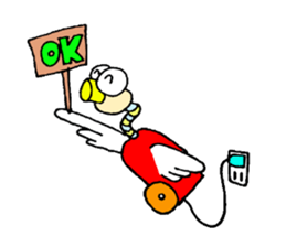 Cleaner bird sticker #13776490