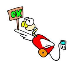 Cleaner bird sticker #13776490