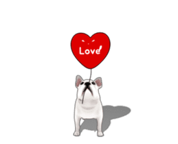 Cute and lovely French bulldog Animated sticker #13779934