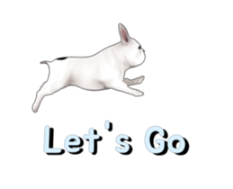 Cute and lovely French bulldog Animated sticker #13779944