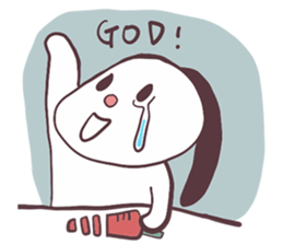 Lazy Rabbit Talks sticker #13780432