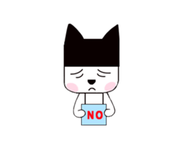 Black hat cat 2 sticker #13780718