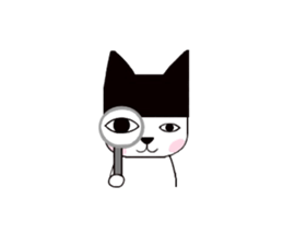 Black hat cat 2 sticker #13780733