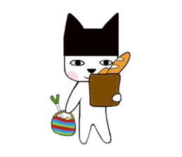 Black hat cat 2 sticker #13780735