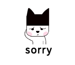 Black hat cat 2 sticker #13780748