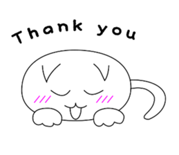 White Cat Lucy sticker #13781350