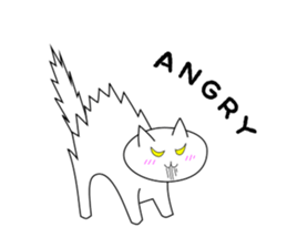 White Cat Lucy sticker #13781351