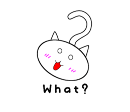 White Cat Lucy sticker #13781352