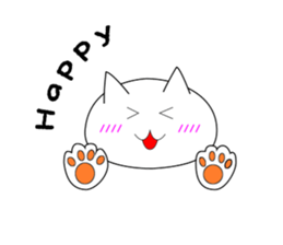 White Cat Lucy sticker #13781353