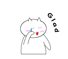 White Cat Lucy sticker #13781354