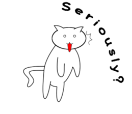 White Cat Lucy sticker #13781355