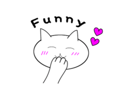 White Cat Lucy sticker #13781356