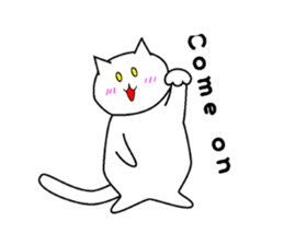 White Cat Lucy sticker #13781357
