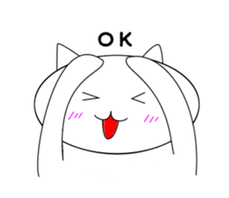White Cat Lucy sticker #13781358