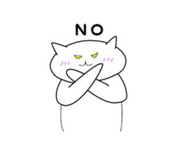 White Cat Lucy sticker #13781359