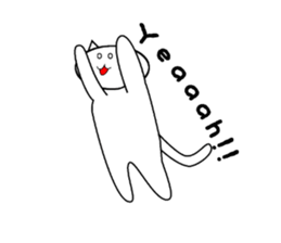 White Cat Lucy sticker #13781360