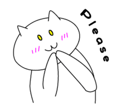 White Cat Lucy sticker #13781361