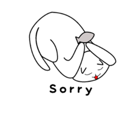 White Cat Lucy sticker #13781362