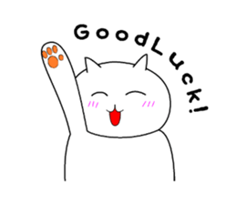White Cat Lucy sticker #13781363