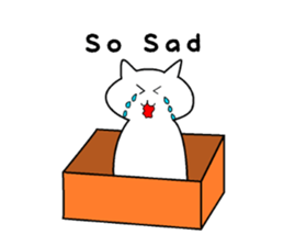 White Cat Lucy sticker #13781364