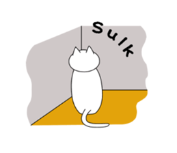 White Cat Lucy sticker #13781365