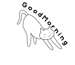 White Cat Lucy sticker #13781368