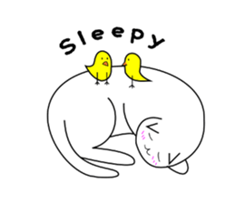 White Cat Lucy sticker #13781369