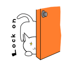 White Cat Lucy sticker #13781370