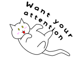 White Cat Lucy sticker #13781372