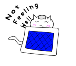 White Cat Lucy sticker #13781374