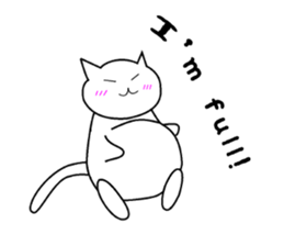White Cat Lucy sticker #13781380
