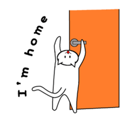 White Cat Lucy sticker #13781381